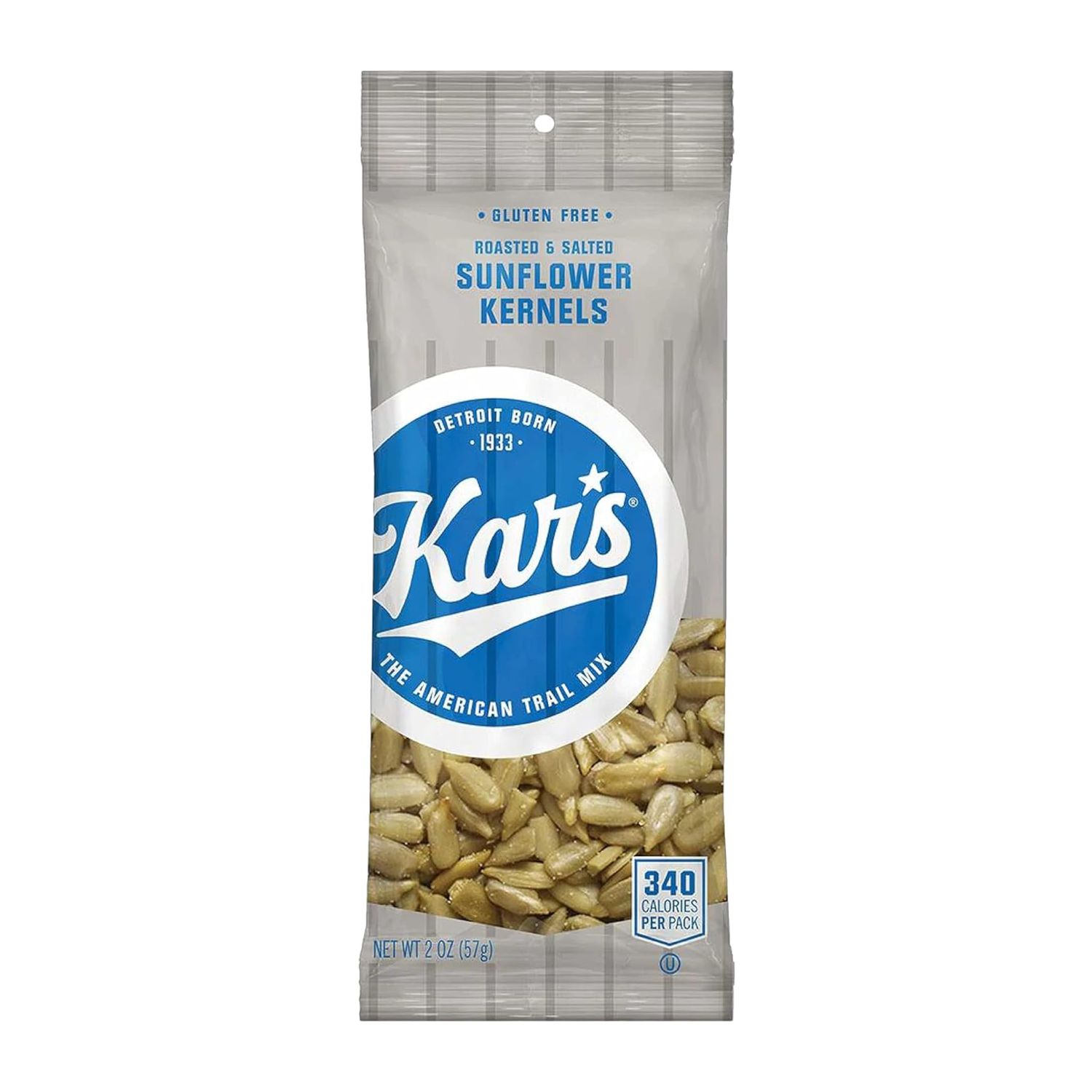 Kars Nuts Roasted &amp; Salted Sunflower Kernels, 2 oz Individual Snack Packs - Bulk Pack of 72, Gluten-Free Snacks