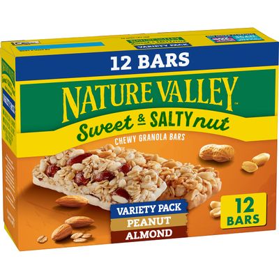 Nature Valley Granola Bars, Sweet and Salty Nut, Variety Pack, 12 Bars, 14.8 OZ