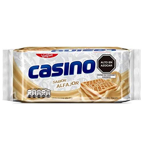VICTORIA Casino Galletas con Crema Sabor Alfajor 6 Paquetes 258 gr. | Cookie Alfajor Flavor 6 Units