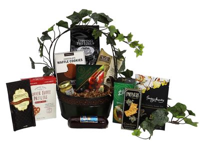 Gift Basket Village: St. Paddy&#39;s Day Gourmet Delights - Cookies, Pretzels, Cheese, Salami &amp; More