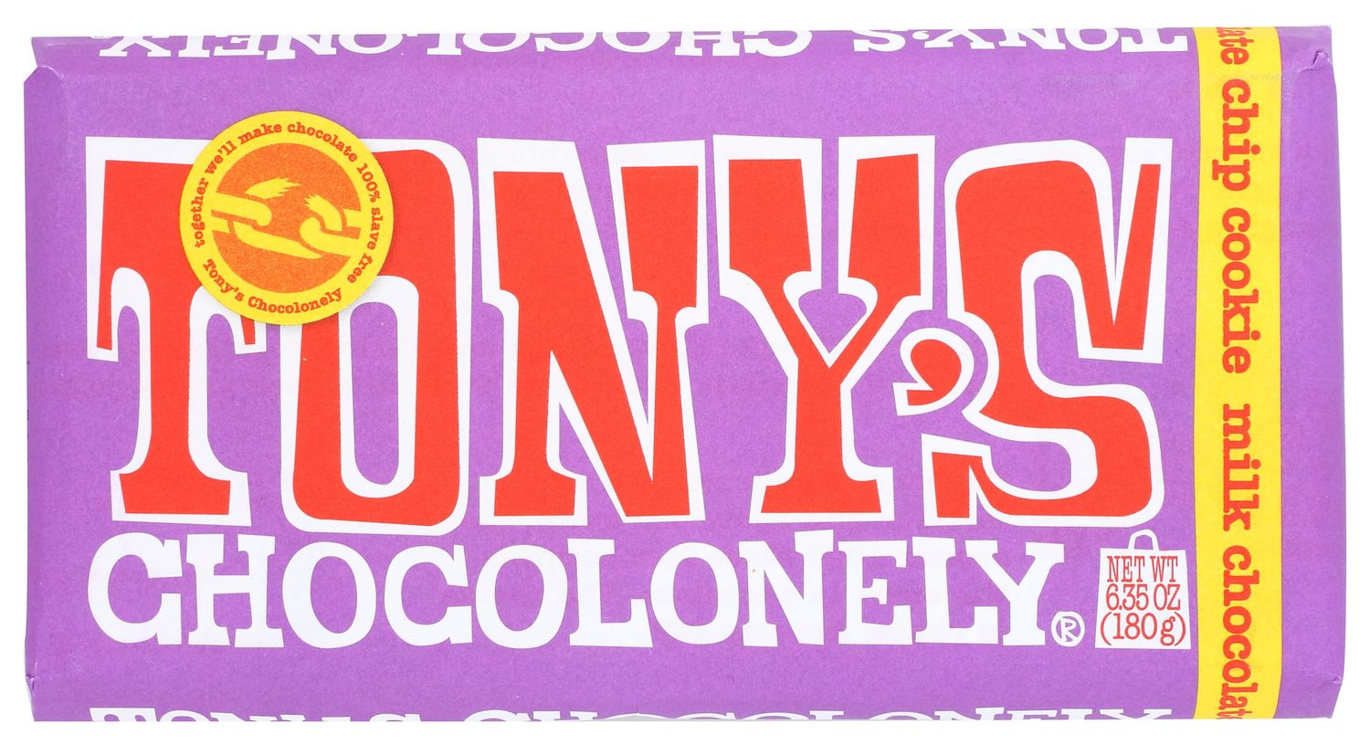 TONY&#39;S CHOCOLONELY Milk Chocolate Chip Cookie Bar, 6.35 OZ