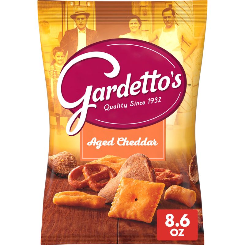 Gardetto's Snack Mix, Aged Cheddar, Pub And Party Mix, 8.6 oz Bag