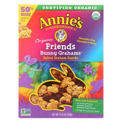 Annie&#39;s Homegrown Organic Snack, Bunny Graham Friends, 11.25 Ounce (Pack of 6)