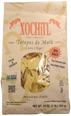 Xochitl Corn Chips, 16 - Bags, No Salt, 144 Oz, (Pack of 9)