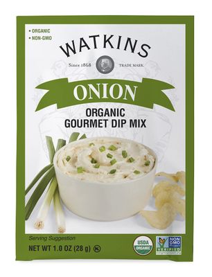 Watkins Organic Gourmet Dip Mix, Onion, 1.0 oz. Packets, 12-Pack