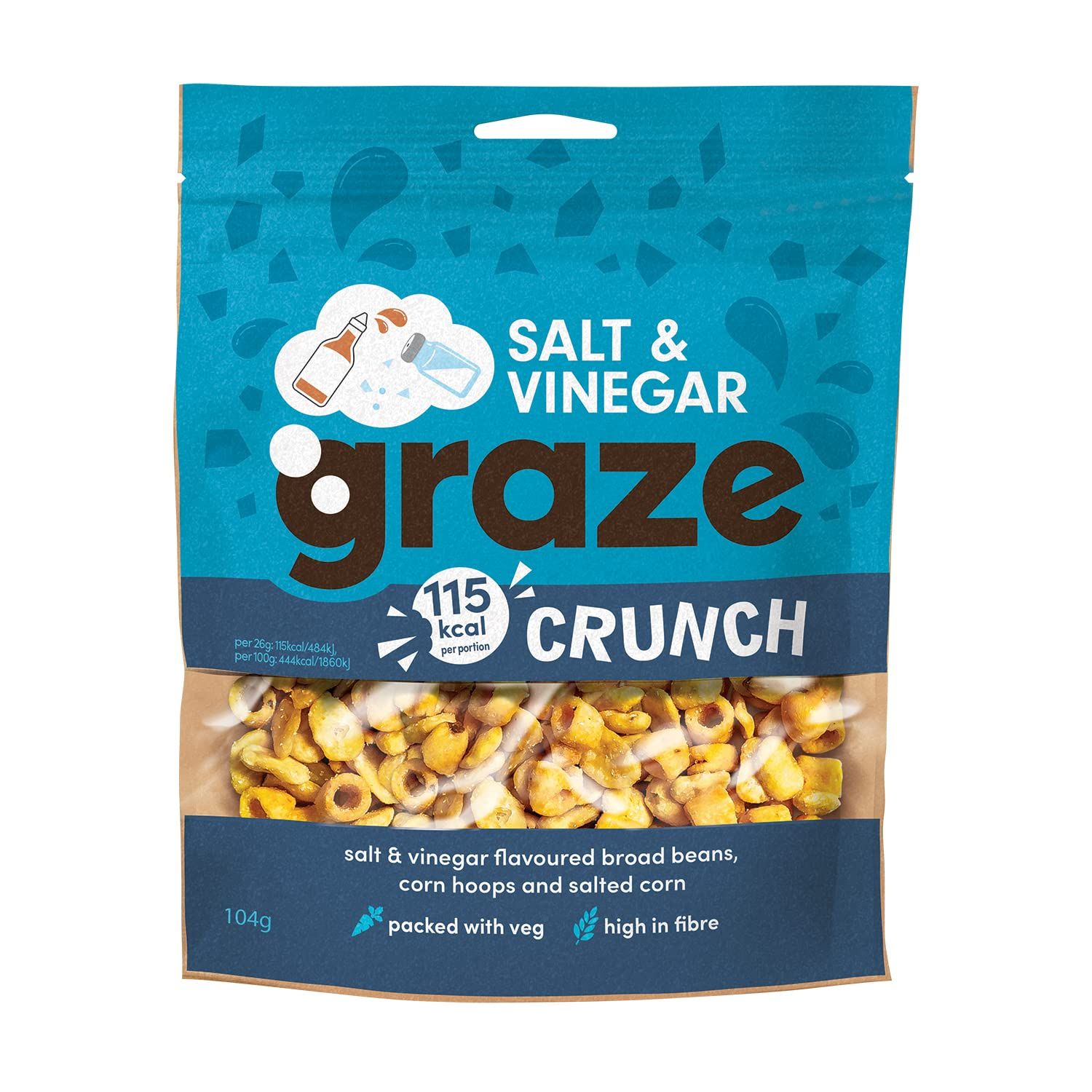 Graze Crunch Salt &amp; Vinegar 104g