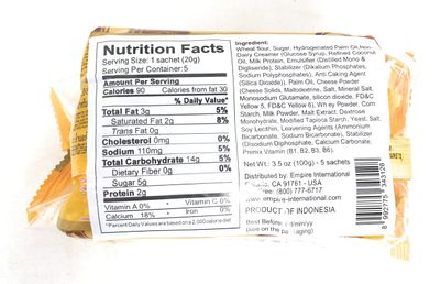 Gery Cheese Crackers Net Wt. 3.5oz (100g) 5 Sachets per Pack, 3 Pack