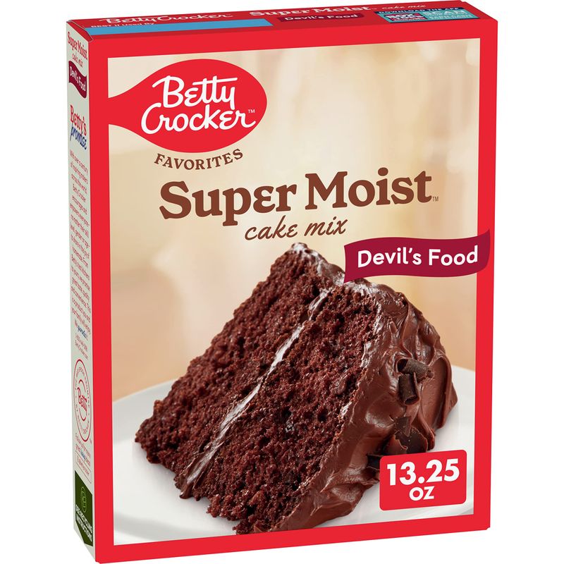Betty Crocker Favorites Super Moist Devil&#39;s Food Cake Mix, Holiday Baking, 13.25 oz