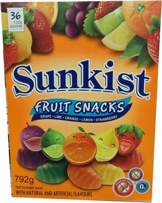 Sunkist Gluten Free Fruit Snacks Assorted Flavour (792g28 oz) (Imported from Canada)