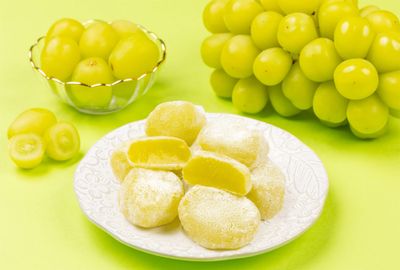 Mochi Shine Muscat Traditional Japanese Rice Cakes, 130g, Soft Chewy Wagashi Food Sweets