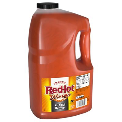 Frank&#39;s RedHot Xtra Hot Buffalo Wings Sauce, 1 gal - One Gallon Jug of Extra Hot Buffalo Wings Hot Sauce with 3x the Heat for Spicy Apps, Snacks, Sides and More