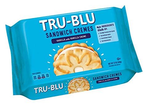 Tru-Blu Vanilla Cookies with Vanilla Creme | No artificial ingredients | No High Fructose Corn Syrup | Made in the USA | 12 Ounce (Pack of 3)