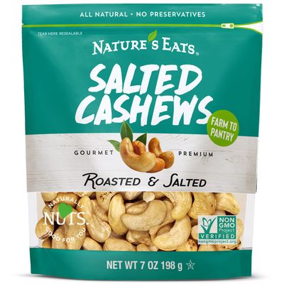Nature&#39;s Eats Cashews Roasted Salted, 7 Oz