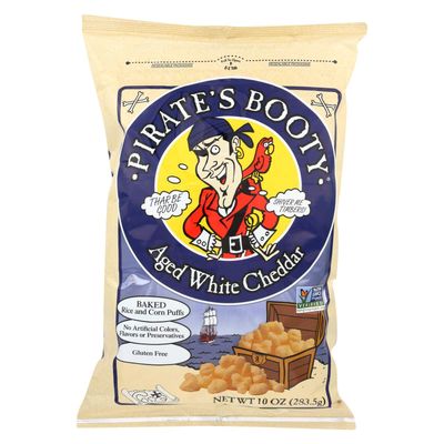 Pirate Brands PIRATES Booty Aged White Cheddar Rice &amp; Corn Snack 10 Oz