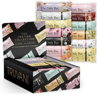 Truvani Plant Based Snack Bar | Variety 12 Pack | 5-8g Protein | USDA Organic and Vegan | The Only Bar | Dairy, Soy, and Gluten Free | Individually Wrapped