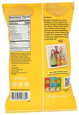 THE GOOD CRISP COMPANY Cheddar &amp; Sour Cream Crinkle Cut Potato Chips, 5.5 OZ