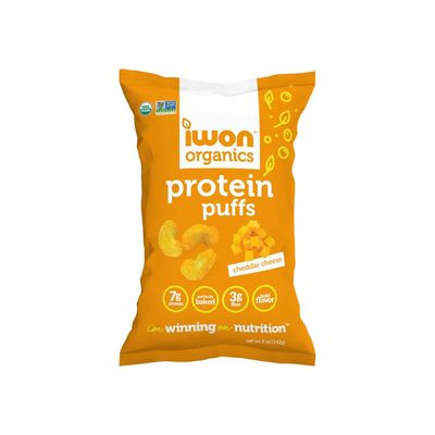 Iwon Organics, Puffs Protein Cheddar Cheese Organic, 5 Ounce