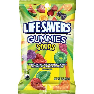Life Savers Sours Gummies Candy Bag, 7 ounce (Pack of 1)