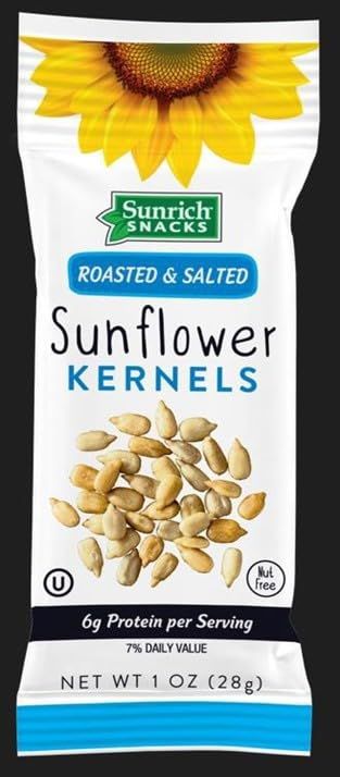 Roasted and Salted 150 Individual Travel Snack Packs, Sunrich Snacks, Rich in Vitamin E, Protein, and Fiber, Non-GMO and Kosher, Nut and Peanut Free (150 Count, Roasted &amp; Salted)