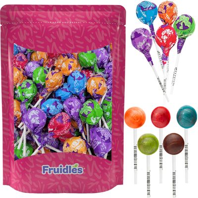 Fruidles Tootsie Pop, Original Wild Berry Flavors, Peanut-Free, Gluten-Free, Individually Wrapped, 5 Flavor Variety Pack (10 Count (Half-Pound))