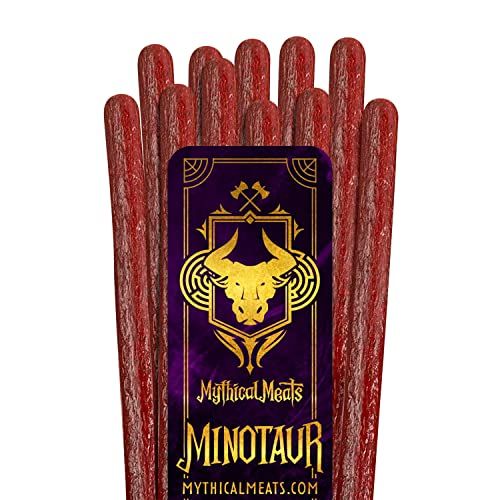 Mythical Meats Humanoid Flavor Minotaur 12-Pack Snack Sticks - Jalapeno Pork - Dried &amp; Dehydrated Meats Seasoned to Perfection - High Protein Snacks