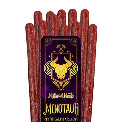 Mythical Meats Humanoid Flavor Minotaur 12-Pack Snack Sticks - Jalapeno Pork - Dried &amp; Dehydrated Meats Seasoned to Perfection - High Protein Snacks