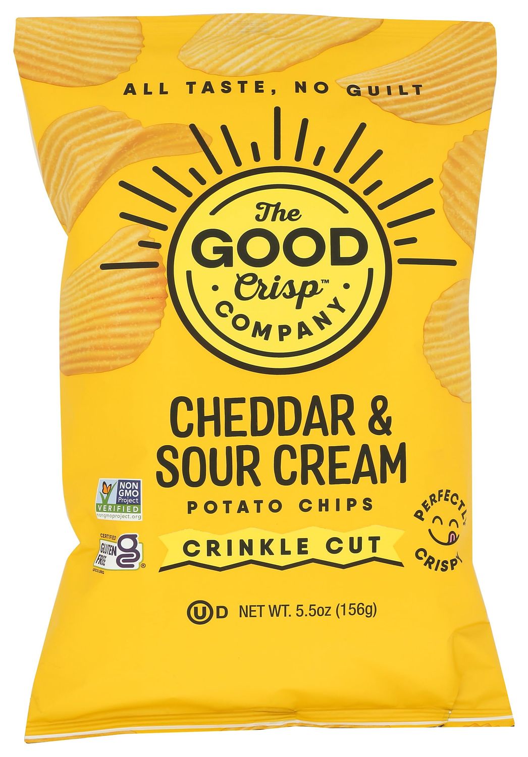THE GOOD CRISP COMPANY Cheddar &amp; Sour Cream Crinkle Cut Potato Chips, 5.5 OZ