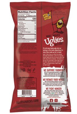 UGLIES BBQ Kettle-Cooked Potato Chips, Gluten-Free Snacks, Kosher-Friendly Chips, Non-GMO Snacks for Kids or Office, Lunch Snacks, Individual Snack Packs, 6 Oz. Bags, Pack of 4