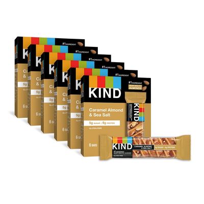 KIND Bars, Caramel Almond &amp; Sea Salt, Healthy Snacks, Gluten Free, Low Sugar, 6g Protein, 36 Count