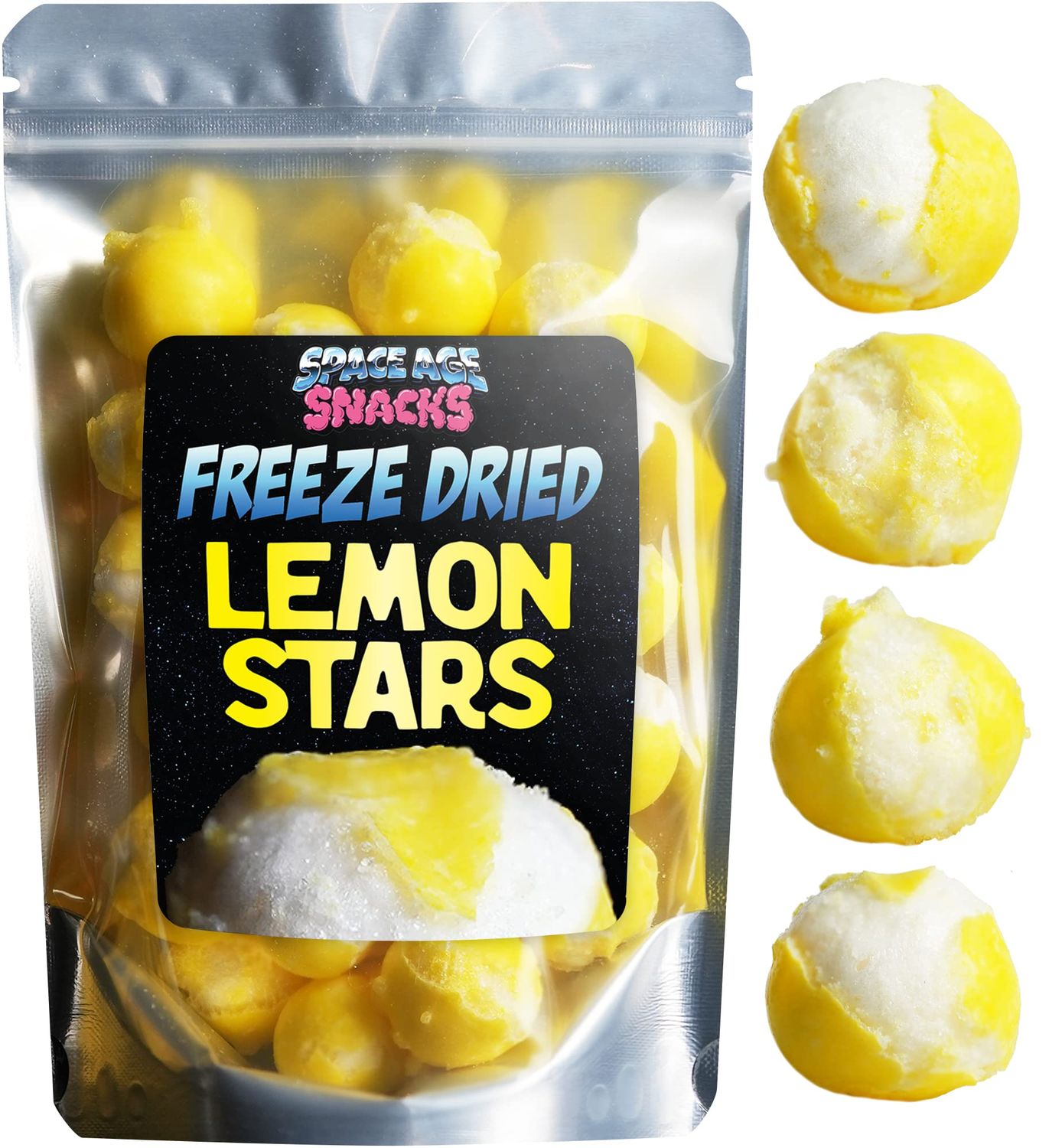 Freeze Dried Candy - Premium Freeze Dried Lemon Stars Shipped in a Box for Extra Protection - Space Age Snacks Freeze Dry Candy for All Ages Dry Freeze Candy (10 Ounces)