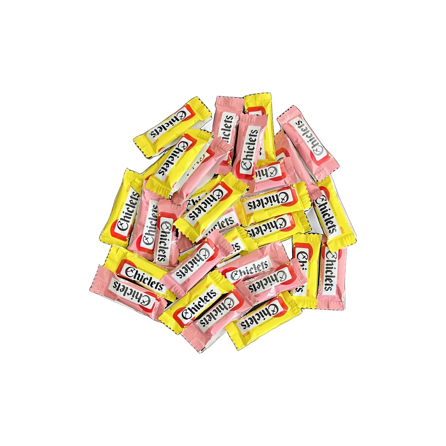 Chiclets Adams Chewing Gum (90g) - Classic Assorted Flavors - mixed Flavours, Tutti-Frutti and Mint - Adams Chiclets - Imported from Brazil by Lecsa Specialty Snacks (approximately 30 units)
