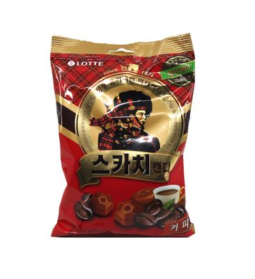 HardCandy Korean Candy K FOOD Scotch Candy, 3 Random Flavor Hard Candy (157g 5.53oz) Korean Snack, Coffee, Banana, Butter Trio (Coffee)