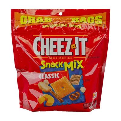 Cheez-It Grab Bag Reclosable Classic Snack Mix, 6 Ounces, 8 Per Case