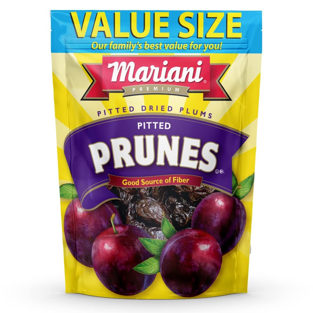 Mariani Pitted Prunes | Dried Fruit | Healthy Snacks for Kids &amp; Adults | Vegan Snacks | Gluten Free Snacks | No Sugar Added, Fat Free, Cholesterol Free | 36 Ounces (Pack of 1)