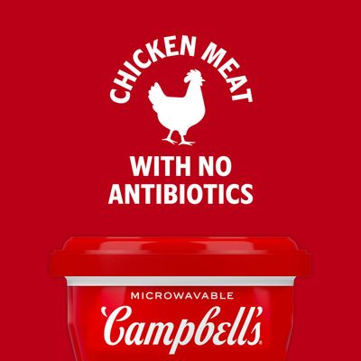 Campbell's Homestyle Chicken Noodle Soup, Perfect Lunch Snack, 7 Ounce Microwavable Cup (4 pack)