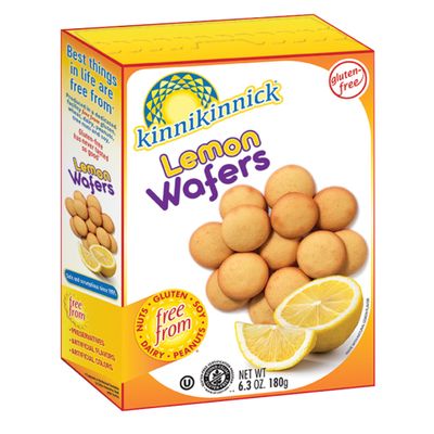 Kinnikinnick - Lemon Wafers - Gluten Free, Allergy Friendly Cookies - 6.3 oz. Box