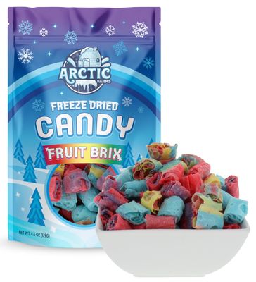 Arctic Farms Freeze Dried Candy Fruit Roll Bagged and Boxed (Assorted Flavors) (4.6oz, Assorted Brix)