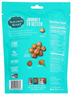 Saffron Road Falafel Crunchy Chickpea Snack, 6oz - Gluten Free, Non-GMO, Halal, Kosher, Vegan