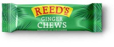 Reed's All Natural Ginger Chews Chewy Ginger Candy - Sweet & Spicy Individually Wrapped Candy For Snacking, Upset Stomach & Morning Sickness - Vegan Snacks (3oz Bag, Pack of 3)