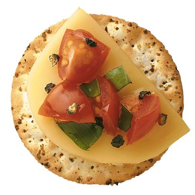 Carr's Table Water Crackers, Baked Snack Crackers, Party Snacks, Roasted Garlic and Herbs, 4.5oz Box (1 Box)