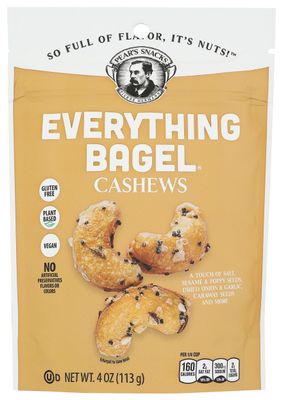 Pear&#39;s Snacks Everything Bagel Cashews, 4 OZ