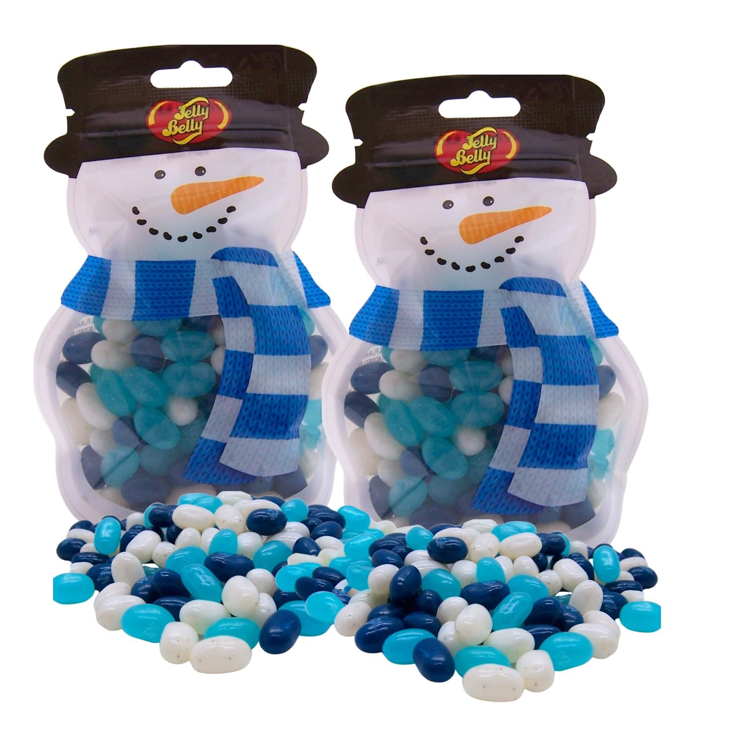 Christmas Snowman 3 Flavor Jelly Bean Bag, 2 Pack, Fun and Delicious Treat, Great Holiday Snack, 5.5 Ounce Bags