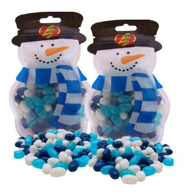 Christmas Snowman 3 Flavor Jelly Bean Bag, 2 Pack, Fun and Delicious Treat, Great Holiday Snack, 5.5 Ounce Bags