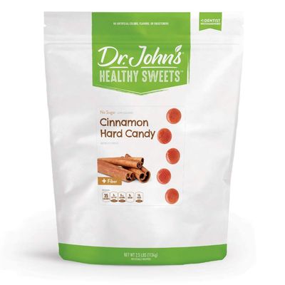 Dr. Johns Sugar Free Candy, Healthy Hard Candy with Zero Sugar, Low Calorie Snacks, Keto Friendly, Vegan, Gluten Free, Cinnamon, 252 Count, 2.5 LB