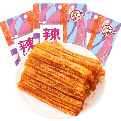 SXETBEAN Latiao Spicy Strip, 3 Packs Sweet and Spicy La Tiao, Chinese Classic La Tiao Snacks, Delicious La tiao Spicy Sticks,  (68g/2.39oz per Pack)