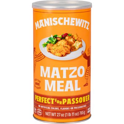 Manischewitz Matzo Meal, 27 Ounce Resealable Canister Kosher For Passover