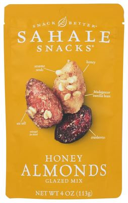 Sahale Snacks Honey Almond Glaze Mix, 4 Ounce (Pack of 6)