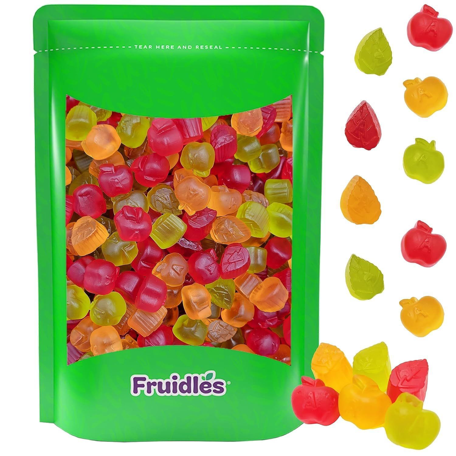 Fruidles Fall Season Apple Orchard Gummi Candy Holiday Treats, Delicious, Fun and Festive Holiday Snacking, Party Favor, 16oz (1 Pound)