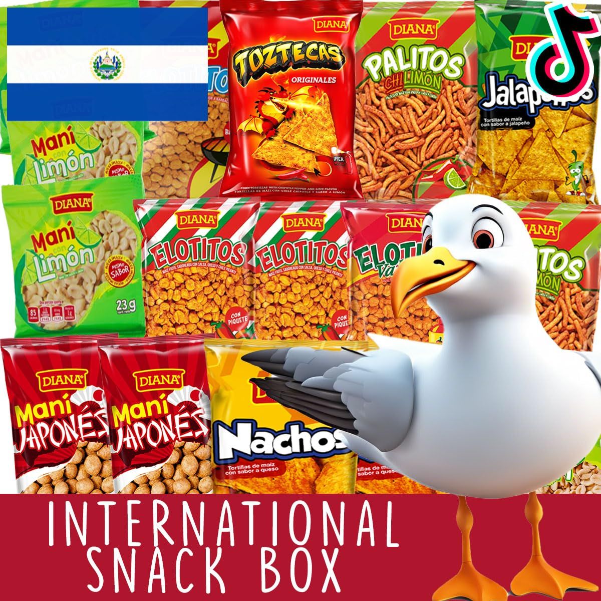 Charloo International Snack Box  FREE Surprise - El Salvador Premium International Snacks Foreign Snack Box Foreign Snacks International Chips International Food Box Exotic Snacks