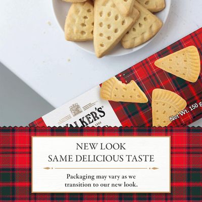 Walker's Shortbread Triangles, All-Butter Shortbread Cookies, 5.3 Oz (Pack of 4)